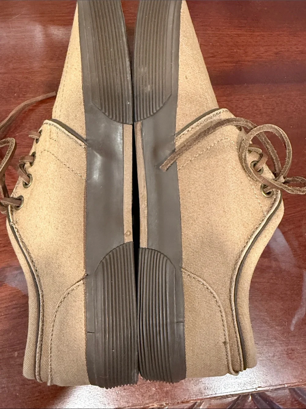 Polo by Ralph Lauren Men's Tan Canvas Boat Shoes